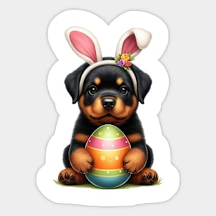 Easter Rottweiler Dog Sticker